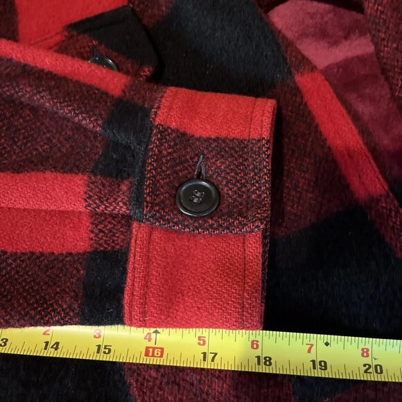 Bemidji Woolen Mills Pristine Vintage 1970 Heavy Wool Buffalo Plaid Shacket Sz M - Picture 10 of 10